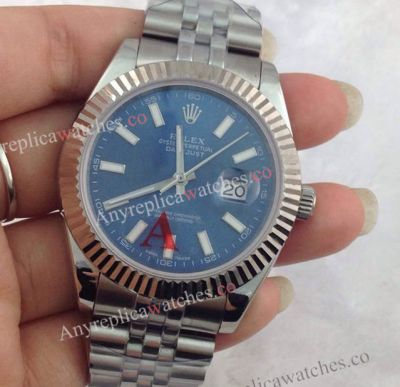  Clone Swiss 3255 Replica Rolex Datejust Ii Blue Face 41mm Jubilee Band Watch